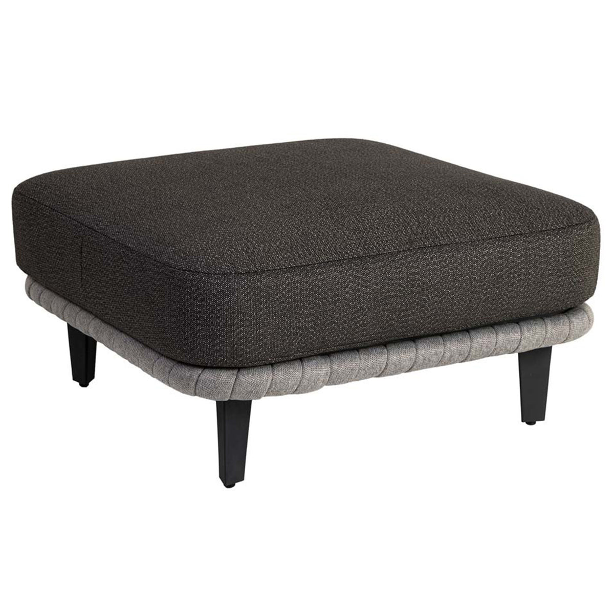 Alexander Rose Cordial Luxe Outdoor Light Grey Ottoman with Cushion