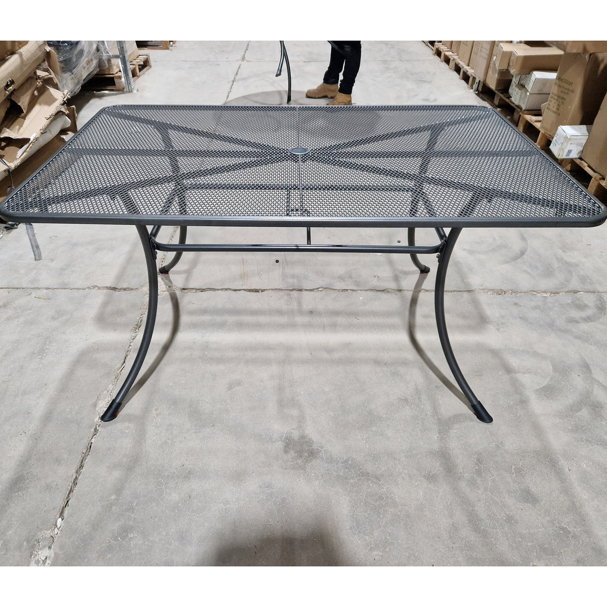 Ex Display Alexander Rose Portofino Metal Rectangular Garden Table (1.45m x 0.9m)