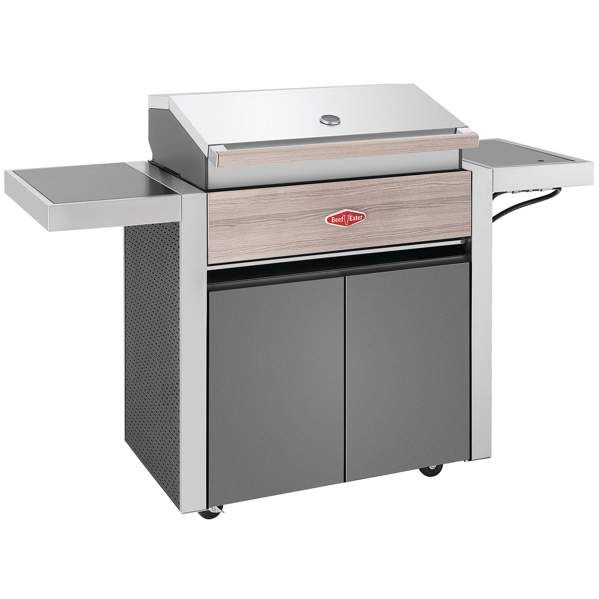 BeefEater 1500 Series 4 Burner Gas Barbecue with Cabinet Trolley and Side Burner