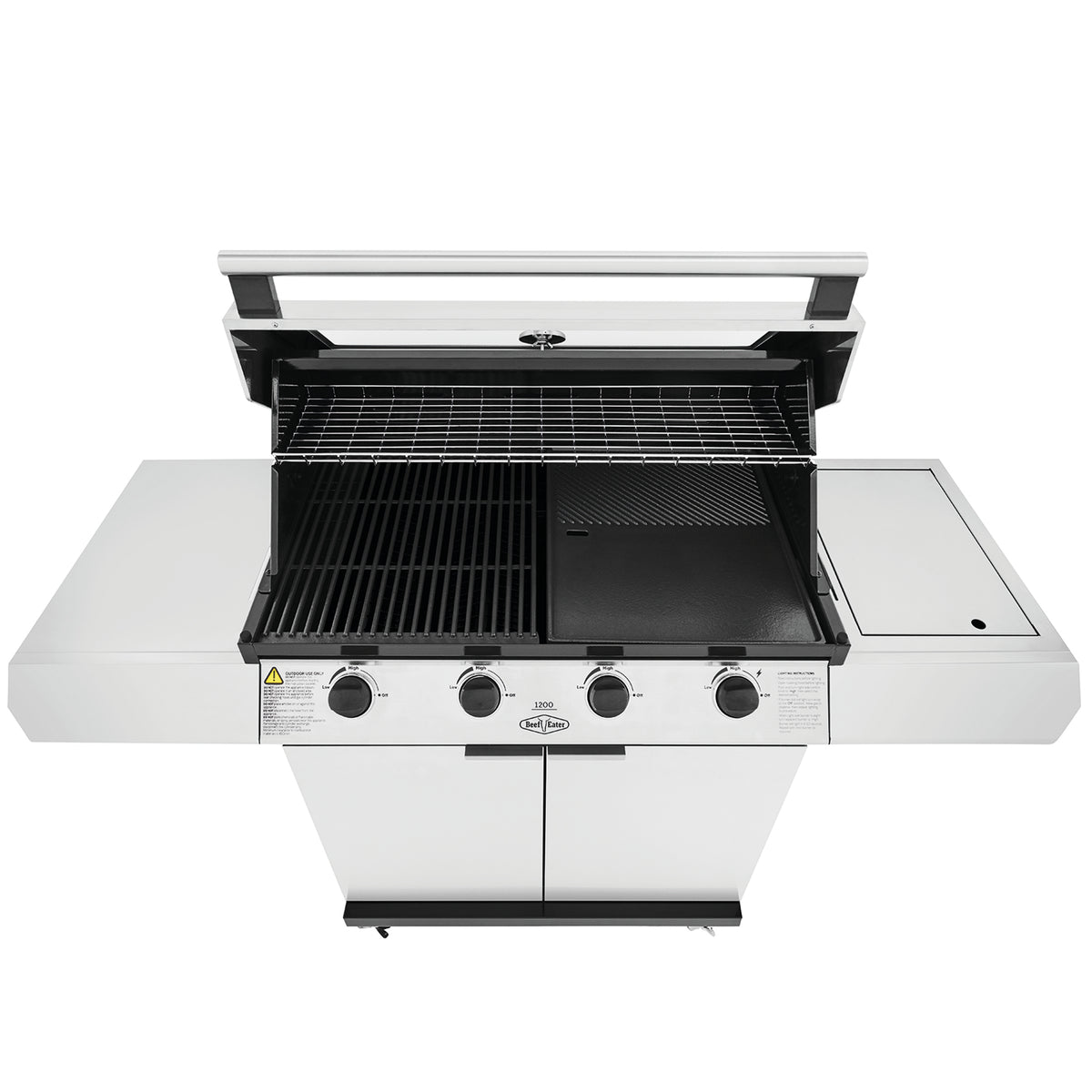BeefEater 1200S Series 4 Burner Gas Barbecue with Cabinet Trolley and Side Burner