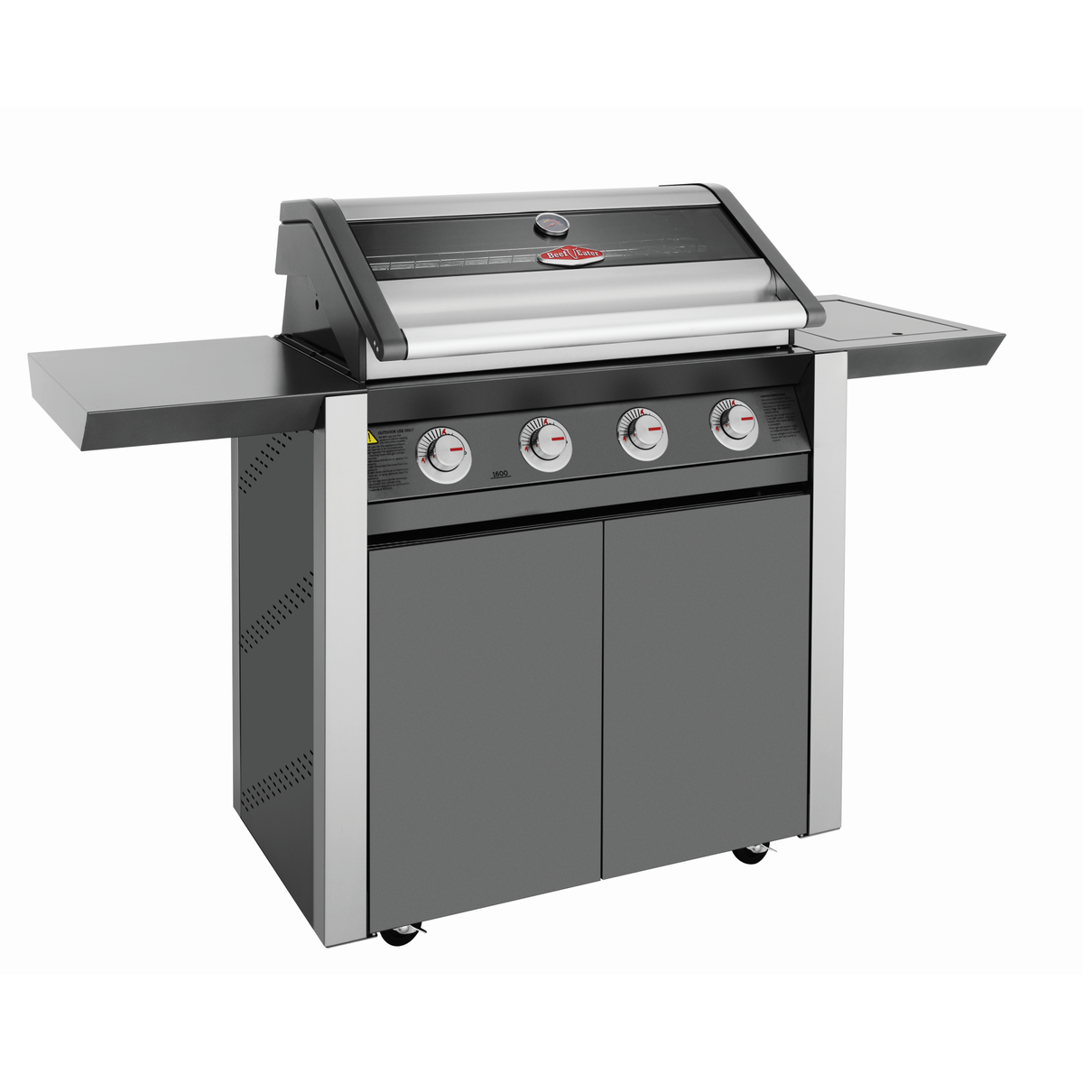 BeefEater 1600E Series 4 Burner Barbecue with Cabinet Trolley and Side Burner