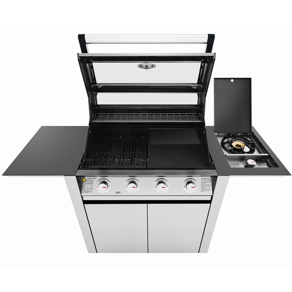 BeefEater 1600S Series 4 Burner Barbecue with Cabinet Trolley and Side Burner