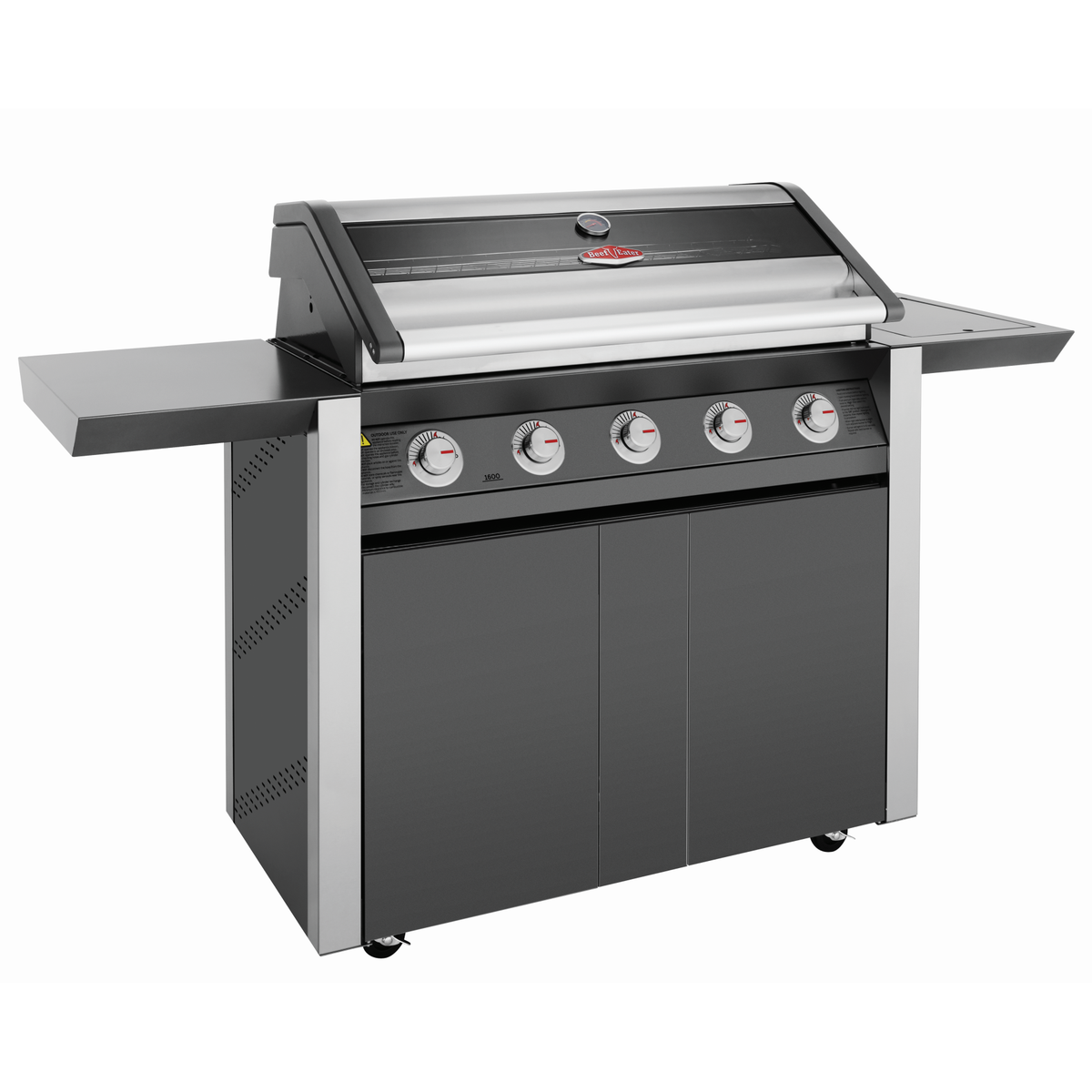 BeefEater 1600E Series 5 Burner Barbecue with Cabinet Trolley and Side Burner