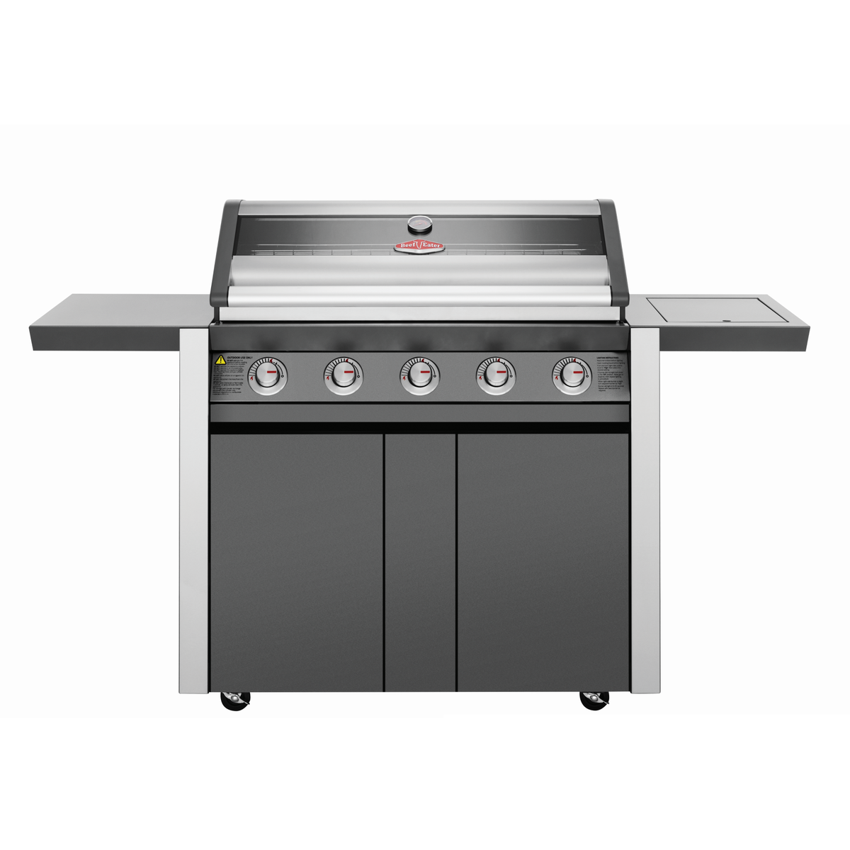 BeefEater 1600E Series 5 Burner Barbecue with Cabinet Trolley and Side Burner