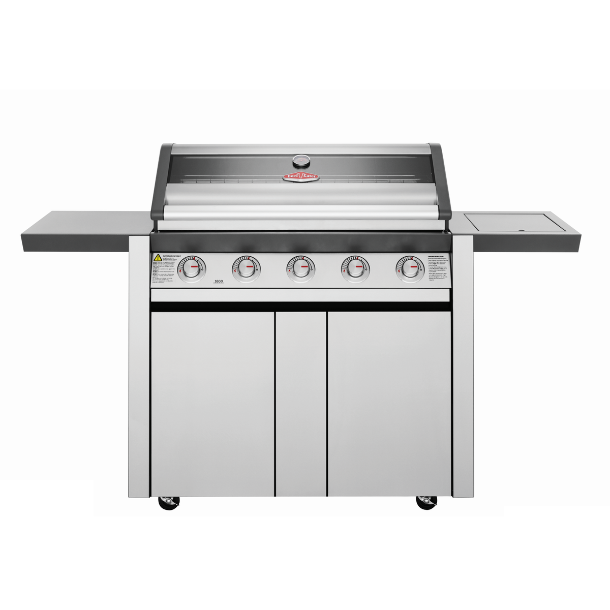 BeefEater 1600S Series 5 Burner Barbecue with Cabinet Trolley and Side Burner