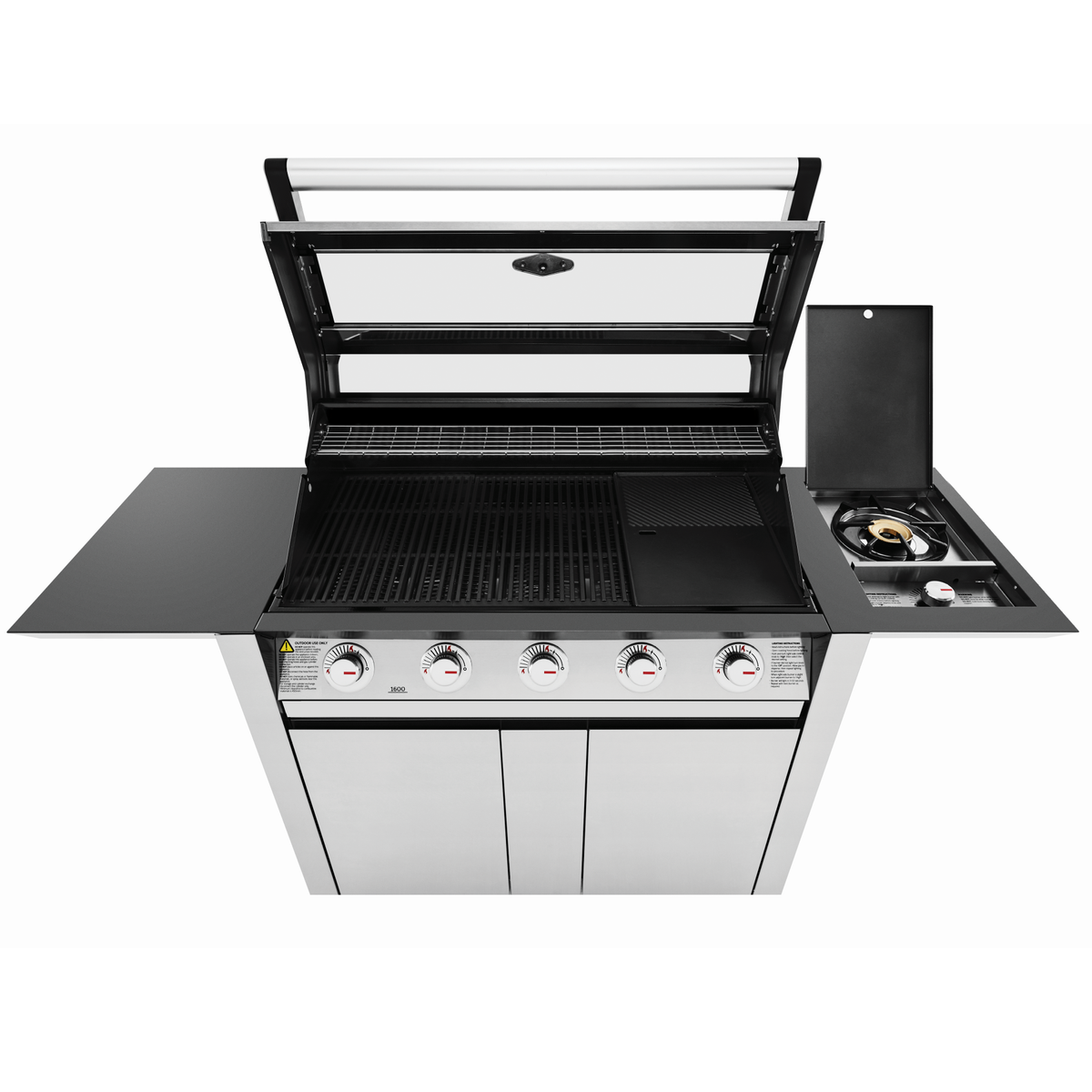 BeefEater 1600S Series 5 Burner Barbecue with Cabinet Trolley and Side Burner