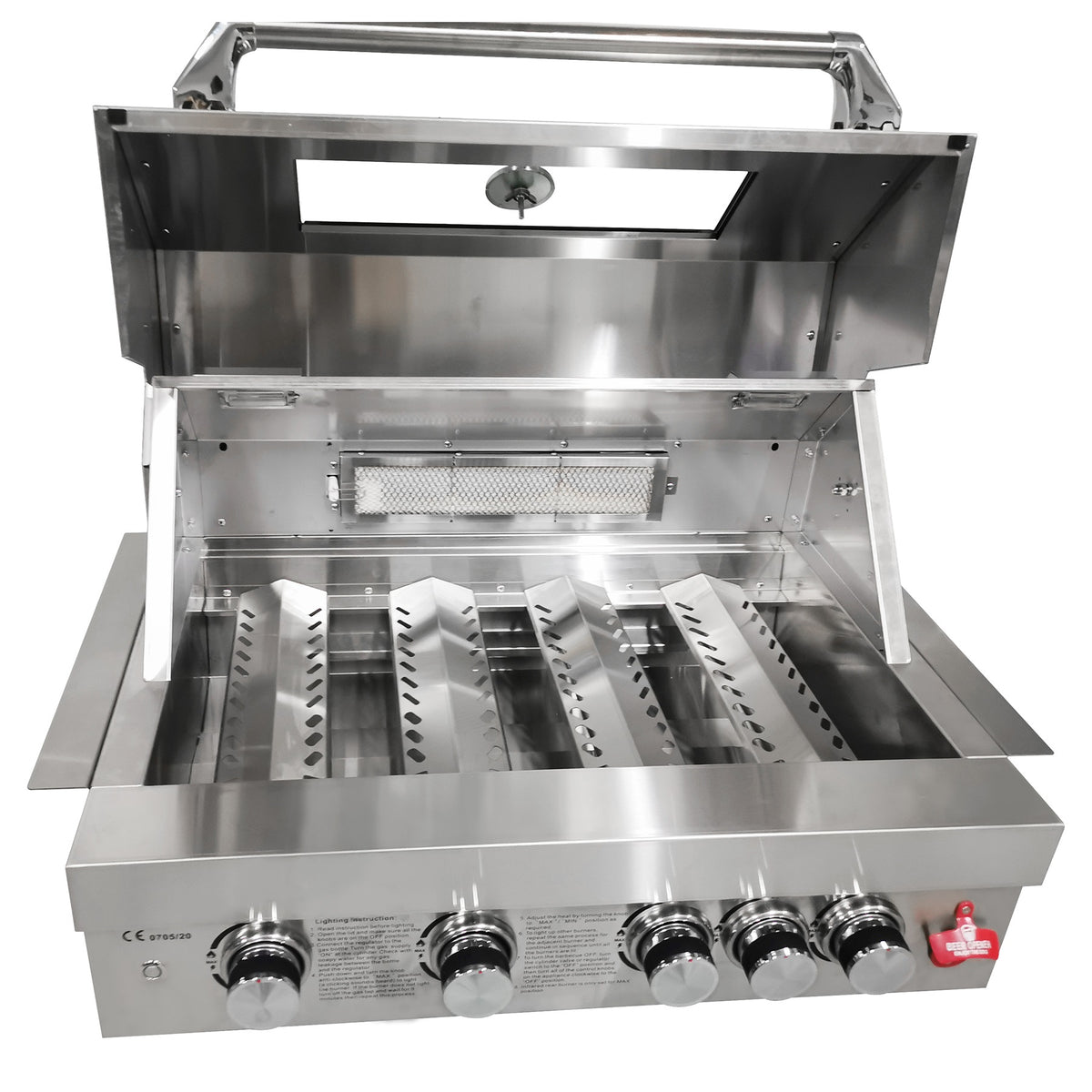 Draco Grills Z440B Deluxe 4 Burner Stainless Steel Build In Gas Barbecue