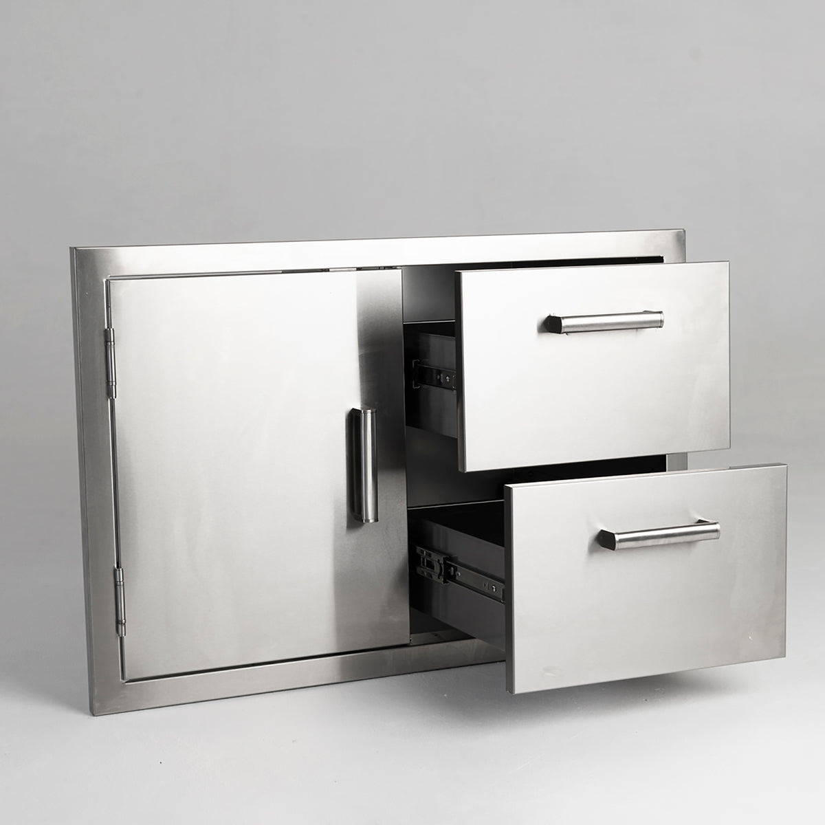Draco Grills Stainless Steel Build-in Outdoor Kitchen Dual Drawer and Single Door Unit