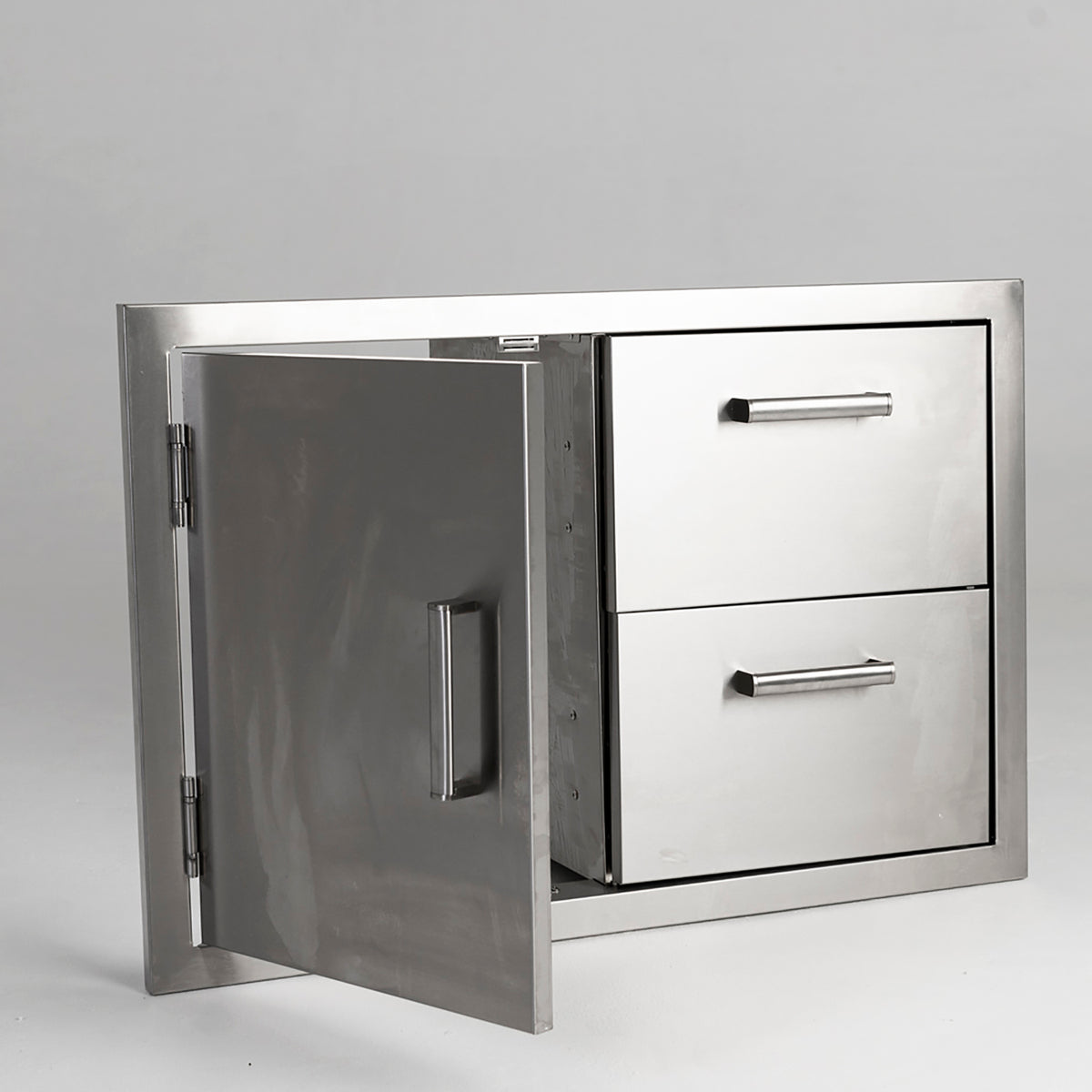 Draco Grills Stainless Steel Build-in Outdoor Kitchen Dual Drawer and Single Door Unit