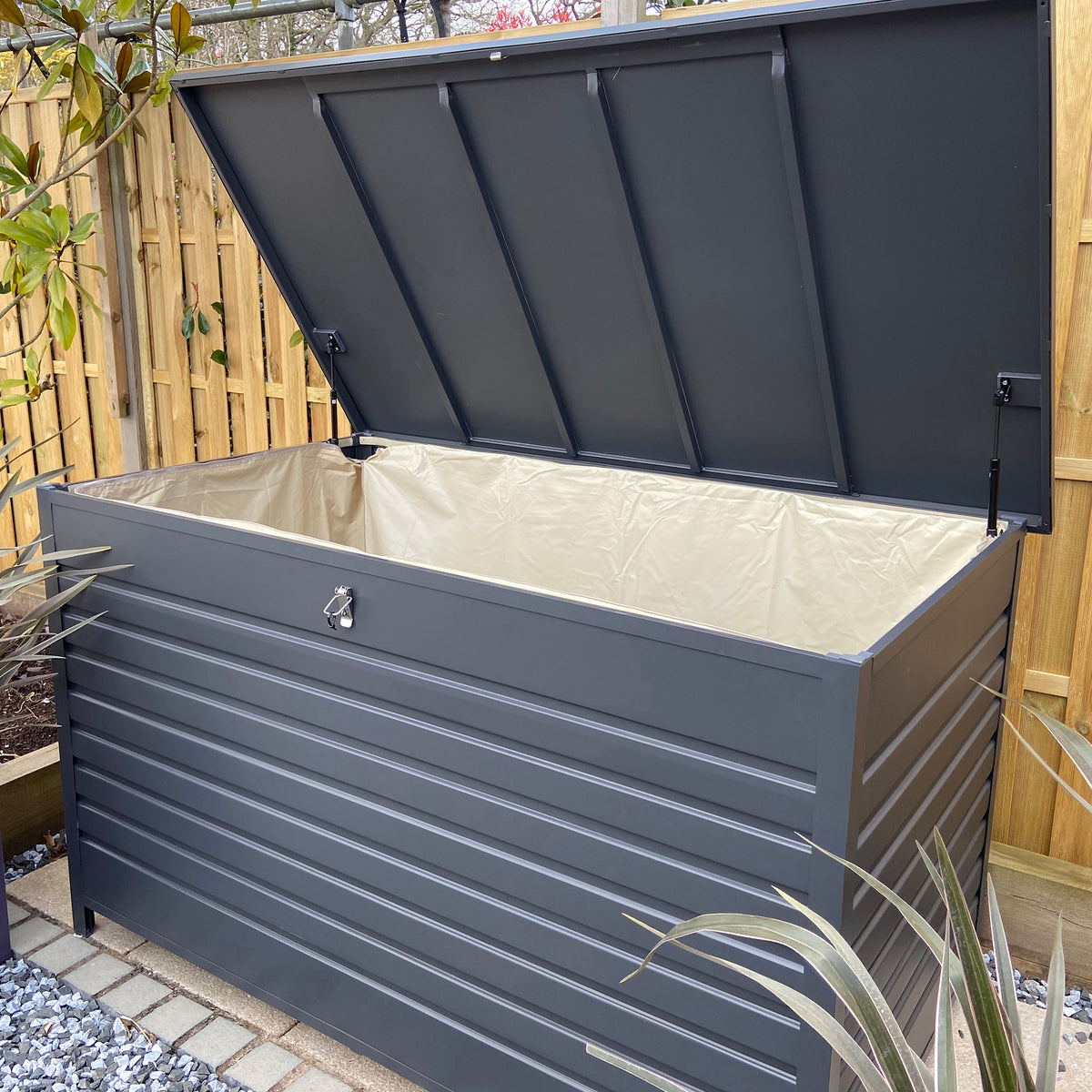 Bracken Outdoors Rhino Small Aluminium Cushion &amp; Garden Storage Box