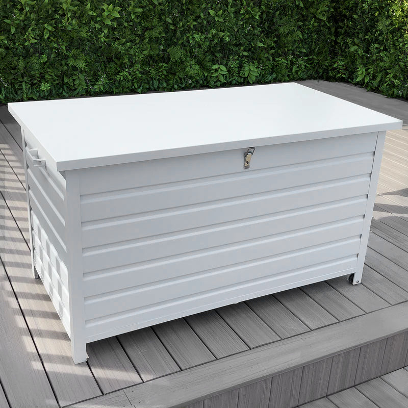 Bracken Outdoors Rhino White Small Aluminium Cushion &amp; Garden Storage Box