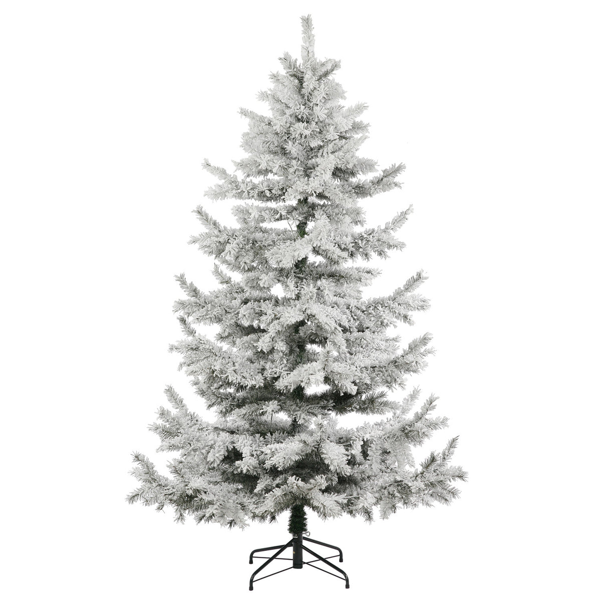 Artificial Snowy Christmas Tree Siberian Fir 7ft Flocked by Noma