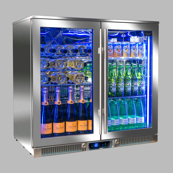 Blastcool Double Outdoor Fridge with Glass Doors Garden Trends