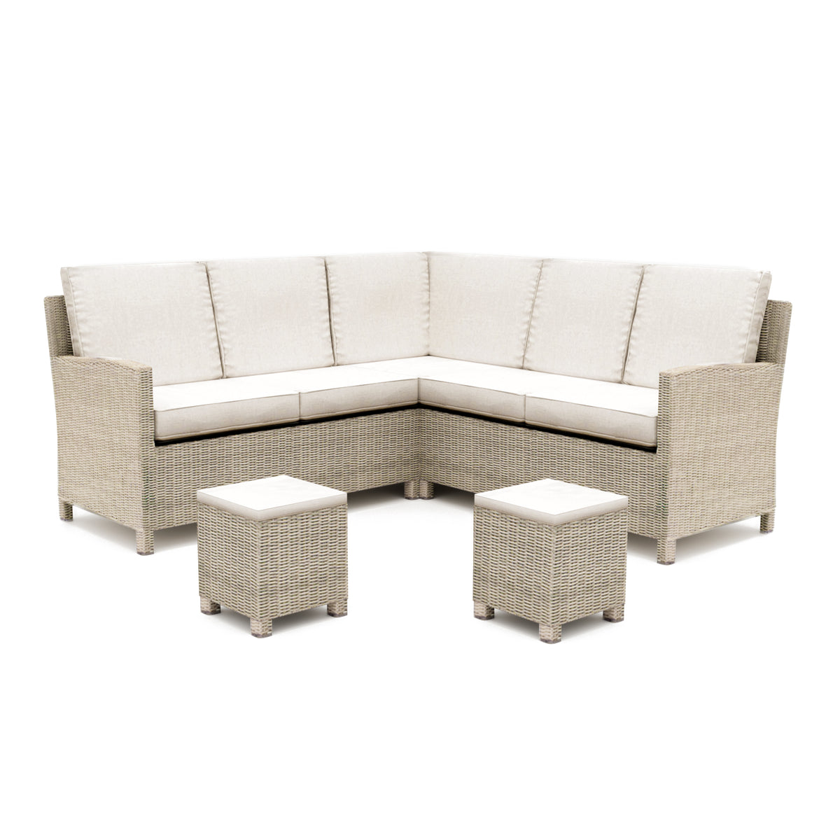Kettler Palma Mini Corner Oyster Wicker Outdoor Sofa Set Garden Trends